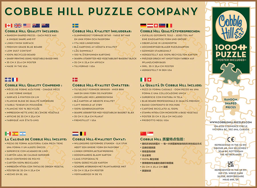 Cobble Hill 1000 Piece Puzzle - Fishing Friends - Sample Poster Included