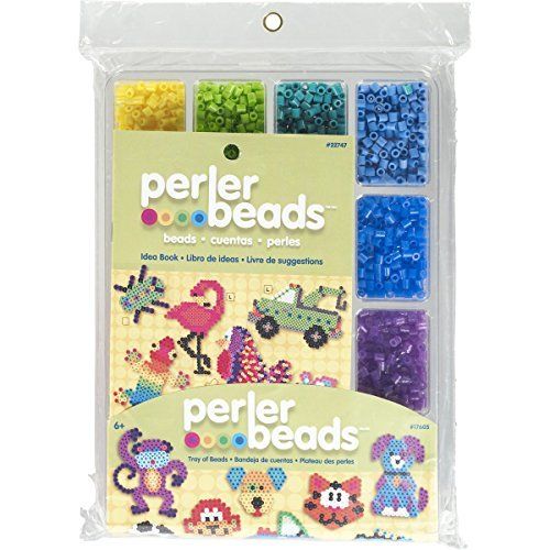 5 X Perler Fused Bead Tray with Idea Book, 4000 Per Package