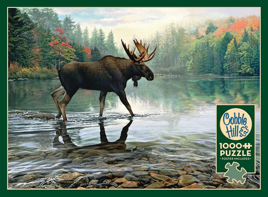 Cobble Hill 1000 Piece Puzzle - Moose Crossing - Sample Poster Included