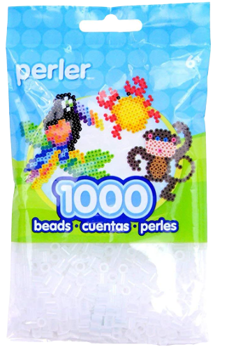 Perler 80-19019 Bulk Fuse Beads for Craft Activities 1000pcs, Clear