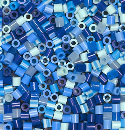 Perler 80-15963 Bulk Fuse Beads for Craft Activities 1000pcs, Blue Jewel Tone Mix