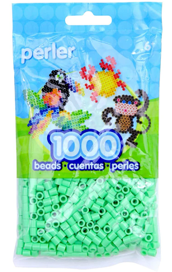 Perler 80-19053 Bulk Fuse Beads for Craft Activities 1000pcs, Pastel Green