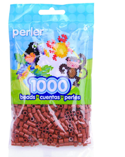 Perler 80-19020 Bulk Fuse Beads for Craft Activities 1000pcs, Rust