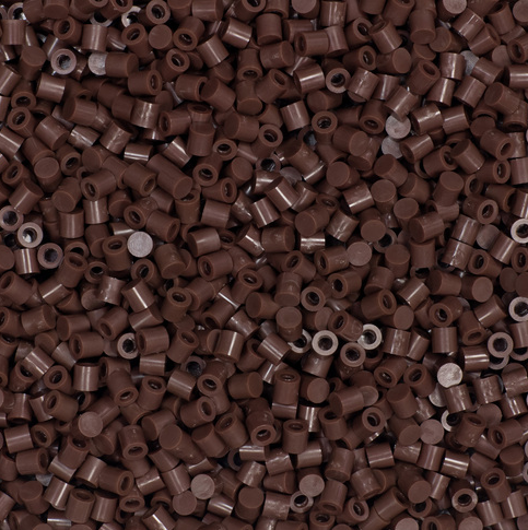 Perler 80-16105 Solid-Top Cap Fuse Beads, 750pcs, Brown