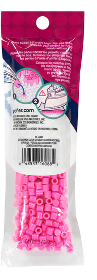 Perler 80-16088 Solid-Top Cap Fuse Beads, 750pcs, Cotton Candy