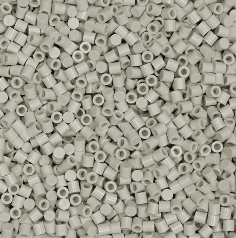 Perler 80-16109 Solid-Top Cap Fuse Beads, 750pcs, Light Gray