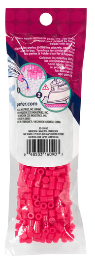 Perler 80-16090 Solid-Top Cap Fuse Beads, 750pcs, Magenta Purple