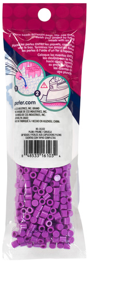 Perler 80-16103 Solid-Top Cap Fuse Beads, 750pcs, Plum