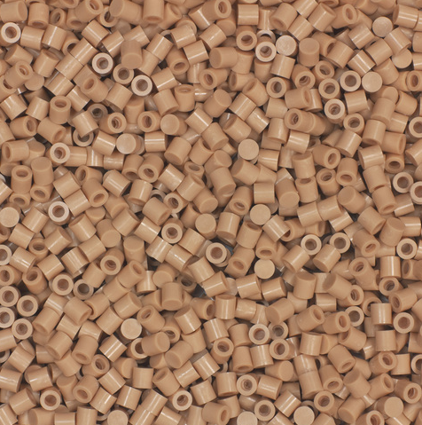 Perler 80-16107 Solid-Top Cap Fuse Beads, 750pcs, Tan
