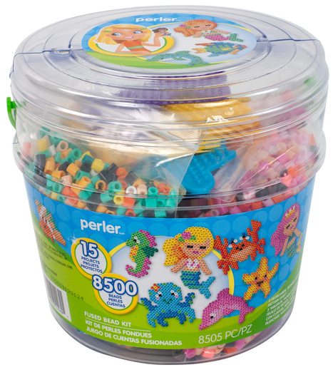 Perler 80-42969 Mermaid Beads Large Bucket Kit, 8500pcs
