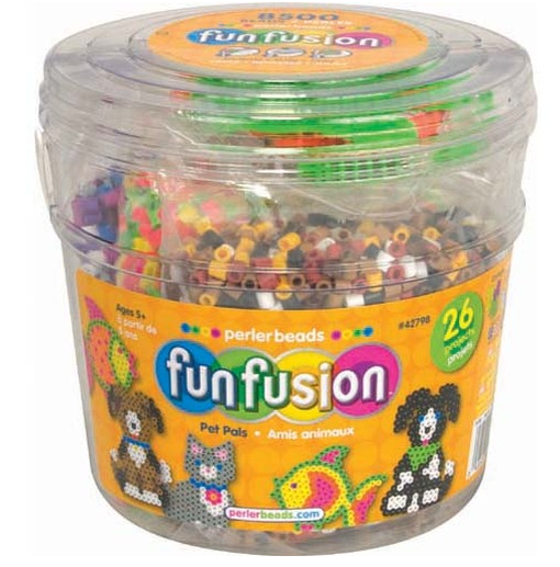 Perler 80-42798 Pet Pals Activity Beads Large Bucket Kit, 8500pcs