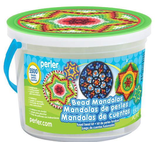 Perler 80-42934 Mandalas Activity Beads Large Bucket Kit, 5500pcs
