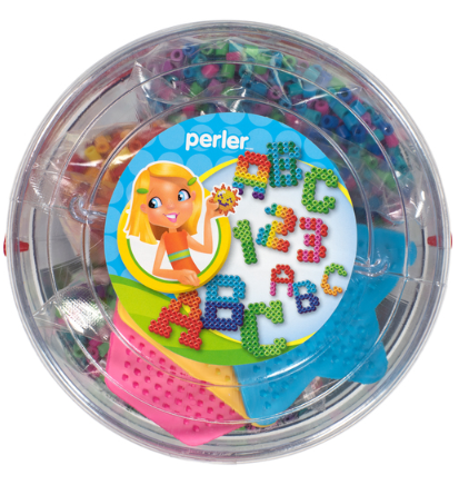 Perler 80-42970 Alphabet Activity Beads Large Bucket Kit, 8500pcs