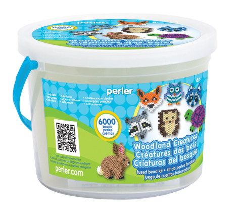 Perler 80-42923 Woodland Creatures Activity Beads Small Bucket Kit, 6000pcs