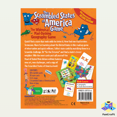 Gamewright #5505C The Scrambled States of America™ Game - Deluxe Edition