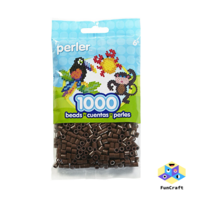 Perler 80-11103 Bulk Fuse Beads for Craft Activities 6000pcs, Brown