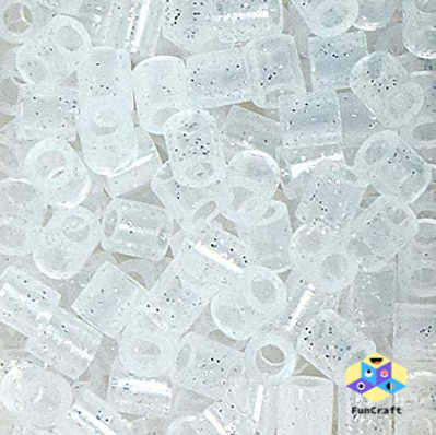 Perler 80-15187 Bulk Fuse Beads for Craft Activities 1000pcs, Clear Glitter