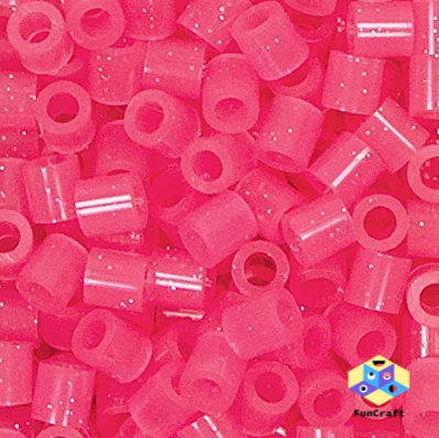 Perler 80-15191 Bulk Fuse Beads for Craft Activities 1000pcs, Pink Glitter