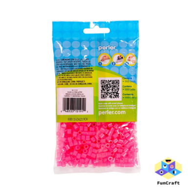 Perler 80-15191 Bulk Fuse Beads for Craft Activities 1000pcs, Pink Glitter