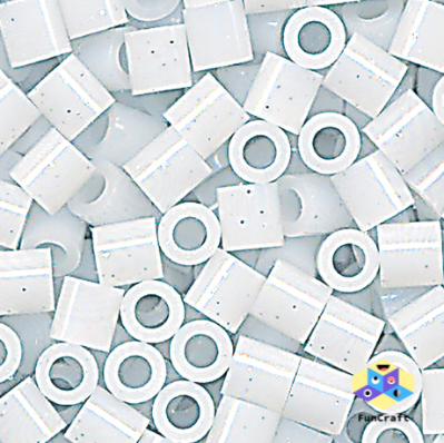 Perler 80-15192 Bulk Fuse Beads for Craft Activities 1000pcs, White Glitter