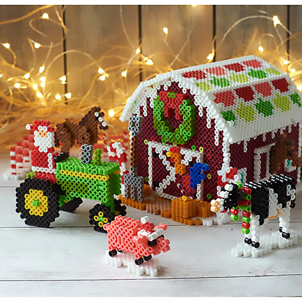 Perler Gingerbread Barn Fused Bead Kit, 10006 Pieces