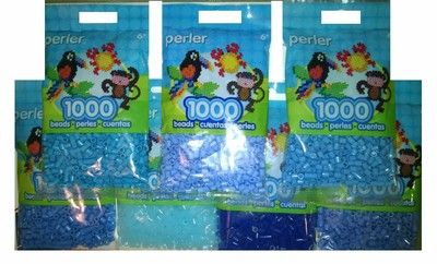 Perler 7x1,000 Blue, Dark-light-Pastel&Clear Blue,Blubry Crm Turquoise-Periwinkl