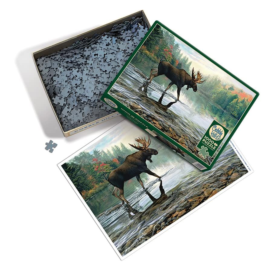 Cobble Hill 1000 Piece Puzzle - Moose Crossing - Sample Poster Included