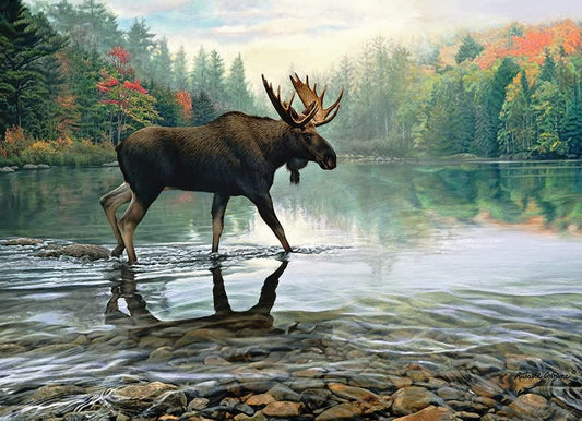 Cobble Hill 1000 Piece Puzzle - Moose Crossing - Sample Poster Included