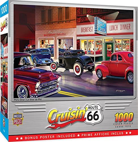MasterPieces Cruisin' Route 66 1000 Puzzles Collection - 1000 Piece Jigsaw Puzzle