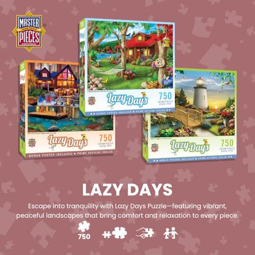 MasterPieces Lazy Days 750 Puzzles Collection - 750 Piece Jigsaw Puzzle