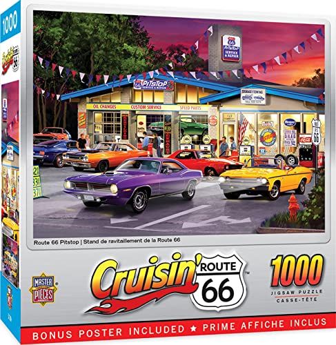 MasterPieces Cruisin' Route 66 1000 Puzzles Collection - 1000 Piece Jigsaw Puzzle