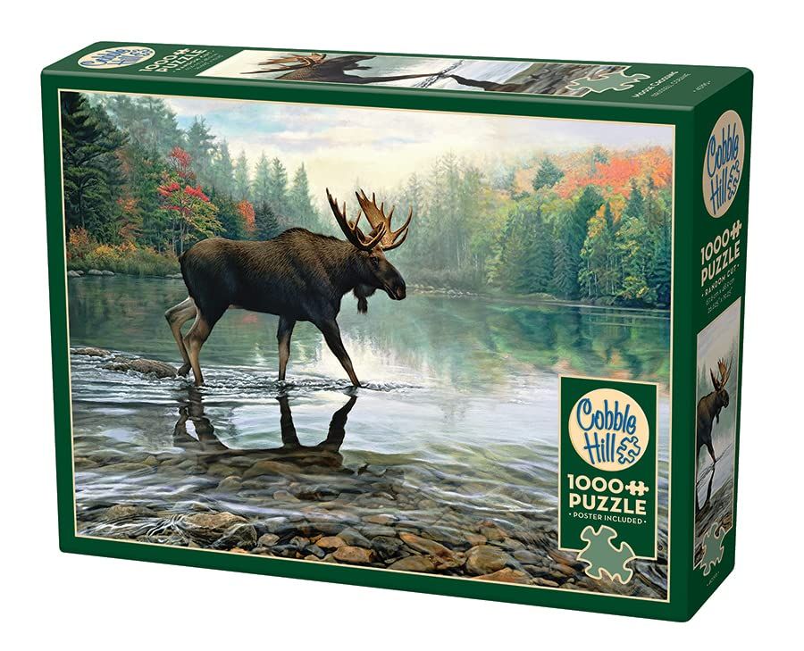 Cobble Hill 1000 Piece Puzzle - Moose Crossing - Sample Poster Included