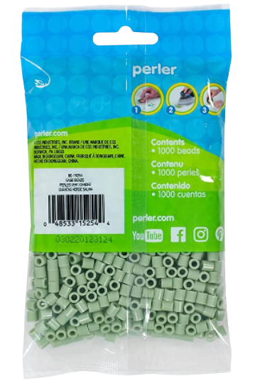 Perler 80-15254 Bulk Fuse Beads for Craft Activities 1000pcs, Sage Green