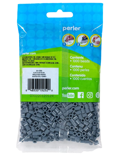 Perler 80-15252 Bulk Fuse Beads for Craft Activities 1000pcs, Slate Blue