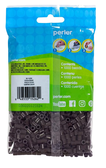 Perler 80-15262 Bulk Fuse Beads for Craft Activities 1000pcs, Cocoa Brown