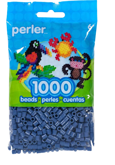 Perler 80-15253 Bulk Fuse Beads for Craft Activities 1000pcs, Denim Blue