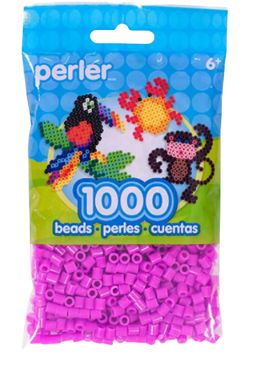 Perler 80-15257 Bulk Fuse Beads for Craft Activities, 1000pcs, Pink Fuchsia