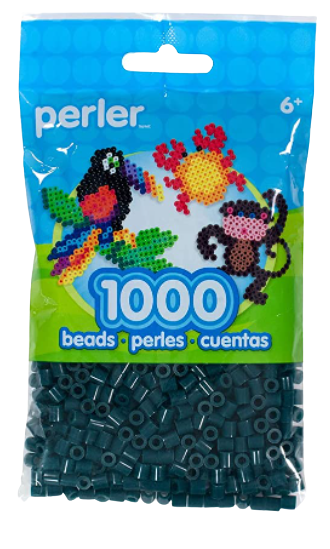 Perler 80-15261 Bulk Fuse Beads for Craft Activities 1000pcs, Spruce Green