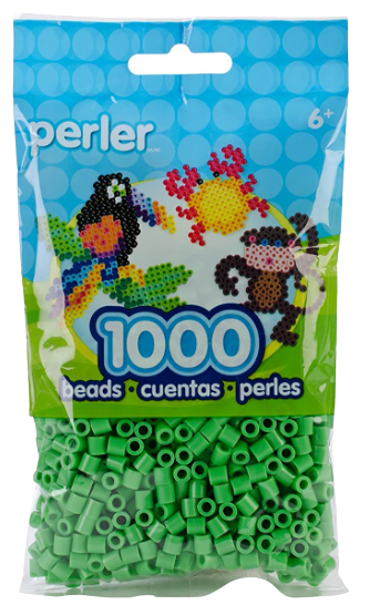 Perler 80-19080 Bulk Fuse Beads for Craft Activities 1000pcs, Bright Green