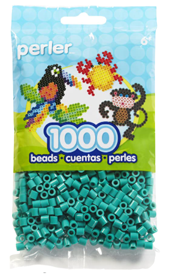 Perler 80-19091 Bulk Fuse Beads for Craft Activities 1000pcs, Parrot Green