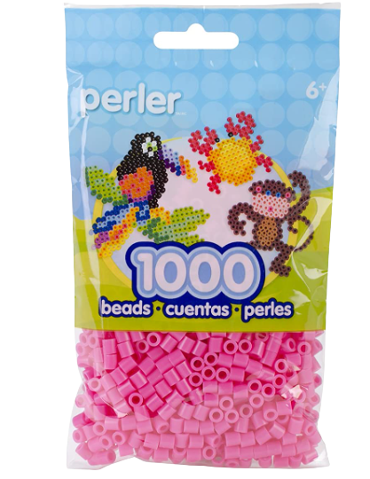 Perler 80-19083 Bulk Fuse Beads for Craft Activities 1000pcs, Pink