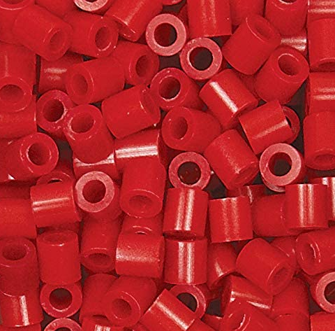 Perler 80-19005 Bulk Fuse Beads for Craft Activities 1000pcs, Red