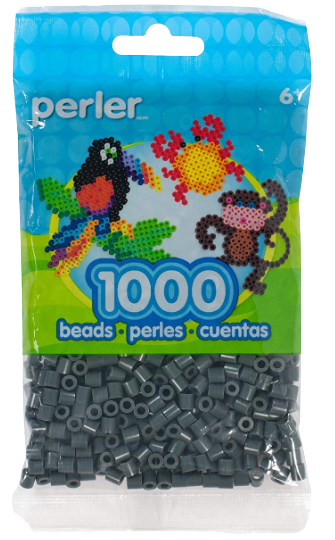 Perler 80-15207 Bulk Fuse Beads for Craft Activities 1000pcs, Charcoal