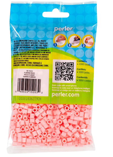 Perler 80-15203 Bulk Fuse Beads for Craft Activities 1000pcs, Flamingo Pink