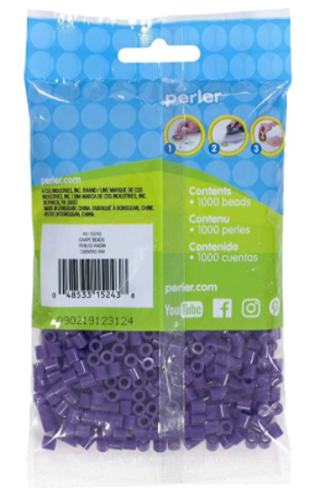 Perler 80-15243 Bulk Fuse Beads for Craft Activities 1000pcs, Grape