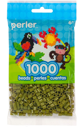 Perler 80-15220 Bulk Fuse Beads for Craft Activities 1000pcs, Olive Green