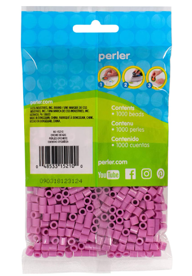 Perler 80-15210 Bulk Fuse Beads for Craft Activities 1000pcs, Orchid Purple