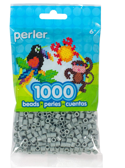 Perler 80-15206 Bulk Fuse Beads for Craft Activities 1000pcs, Pewter