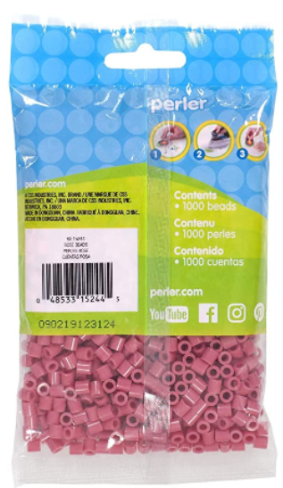 Perler 80-15244 Bulk Fuse Beads for Craft Activities 1000pcs, Rose