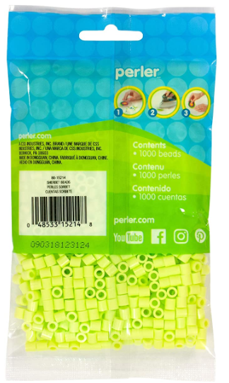 Perler 80-15214 Bulk Fuse Beads for Craft Activities 1000pcs, Sherbet Green